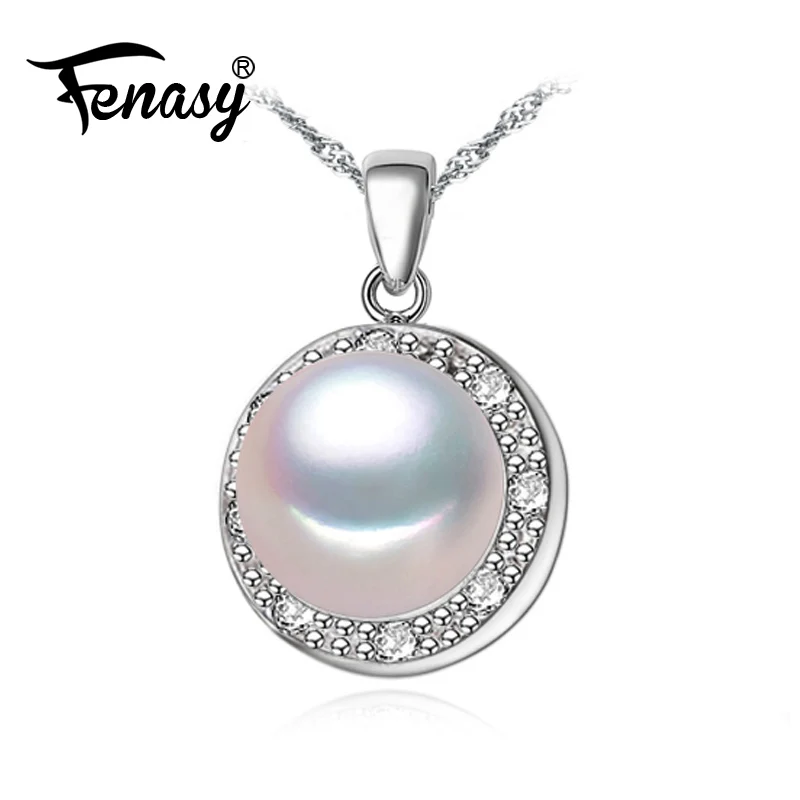 FENASY Bohemian Chain Necklace Pearl Jewelry Necklaces Pendants Classic Round For Women Natural | Украшения и аксессуары