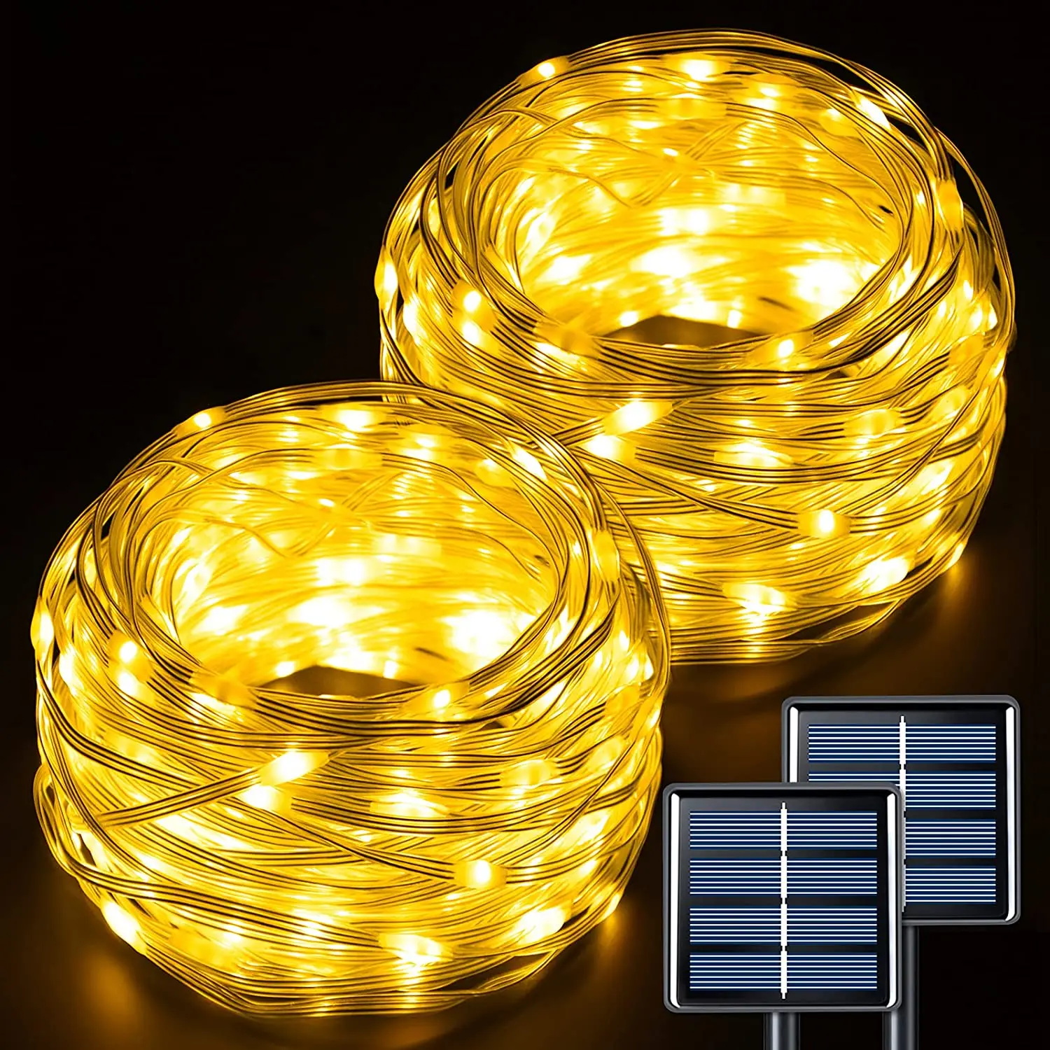 Solar String Light Outdoor 200 Leds Waterproof 1/2/3pcs Copper Wire 8 Modes Fairy Lights for Garden Christmas Wedding Party