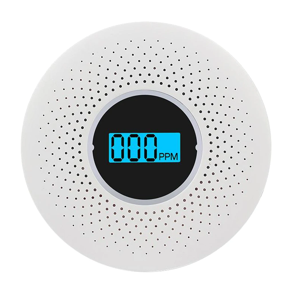 Combination Smoke and Carbon Monoxide Detector Alarm Battery Operated Digital Display for Travel Home Bedroom Kitchen