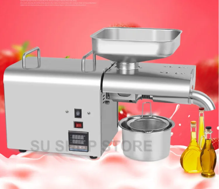 Новинка 110 V/220 V автоматическая машина холодного отжима масла, машина холодного отжима масла, подсолнечное масло экстракторный контроль температуры