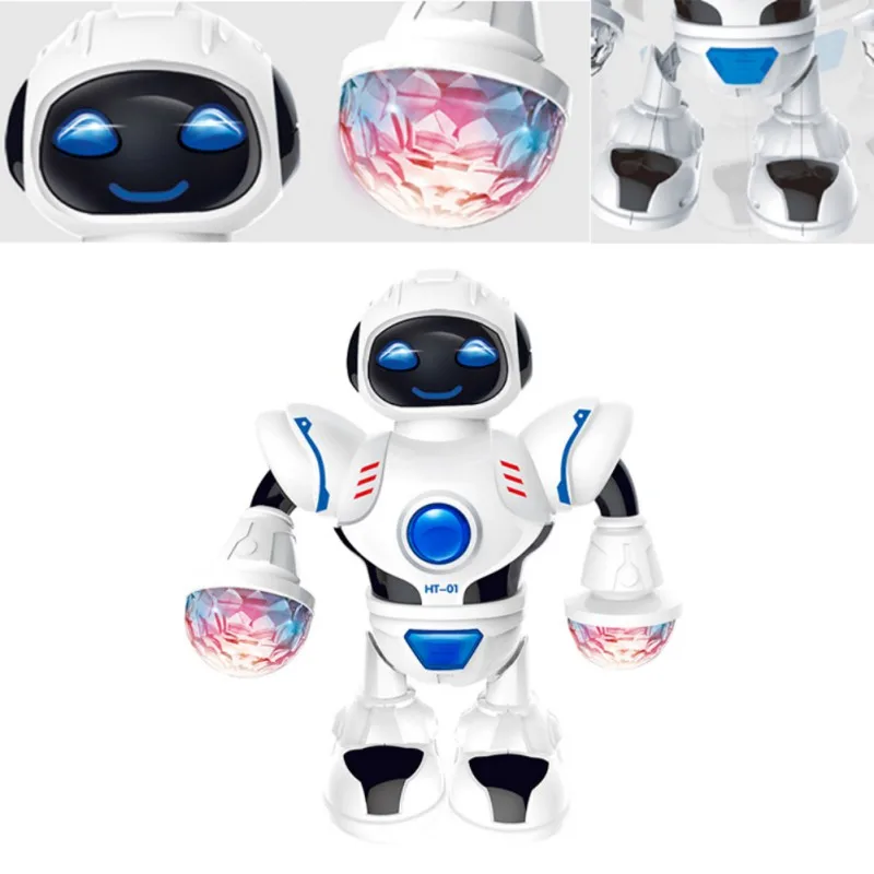 Умный мини-робот, светодиодный светильник, танцующий робот, игрушка для мальчиков, детский музыкальный танцующий робот для детей 2, 3, 4, 5, 6, 7, 8, От 9 до 11 лет, подарки на возраст