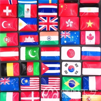 

BABELEMI Crystal Fridge Magnet Souvenirs Flag of China Polland US UK France Spain Italy Czech Brazil Sweden magnesy na lodowke