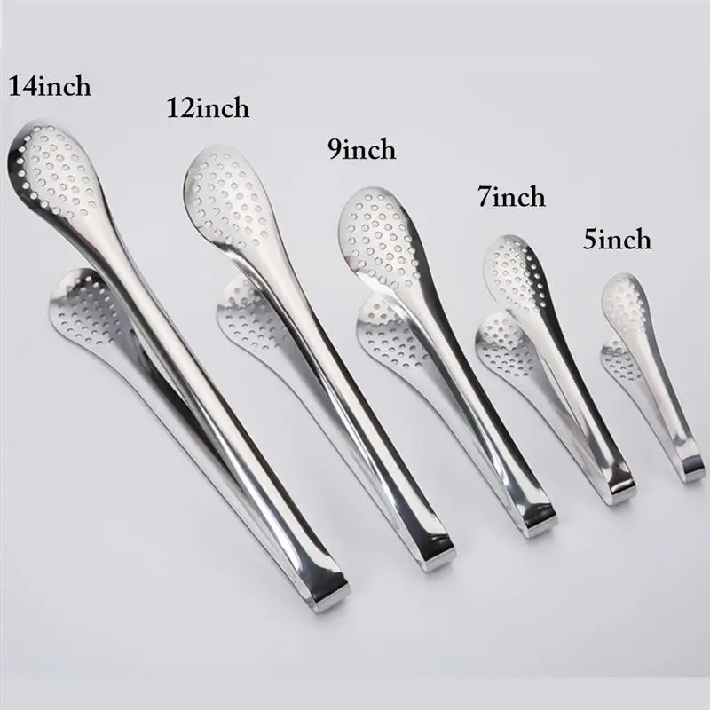 Bbq-Tools-Accessories Barbecue-Tongs Kitchen-Tools Hollow-Out Stainless-Steel Kapmore