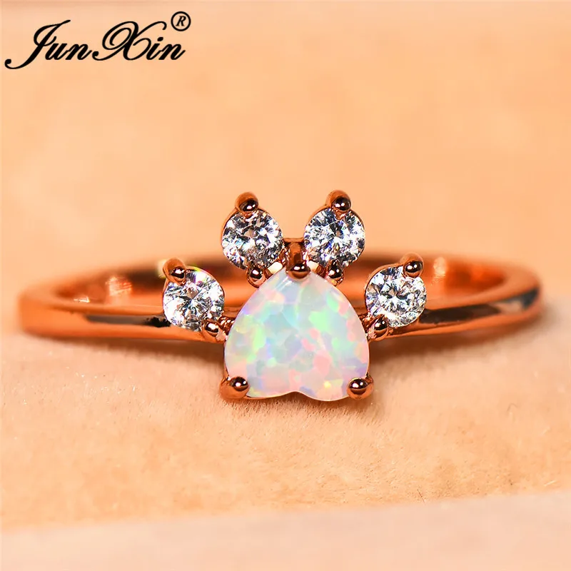 JUNXIN-Cute-Animal-Bear-Cat-Dog-Paw-Ring-Female-White-Fire-Opal-Rings-For-Women-Rose (2)