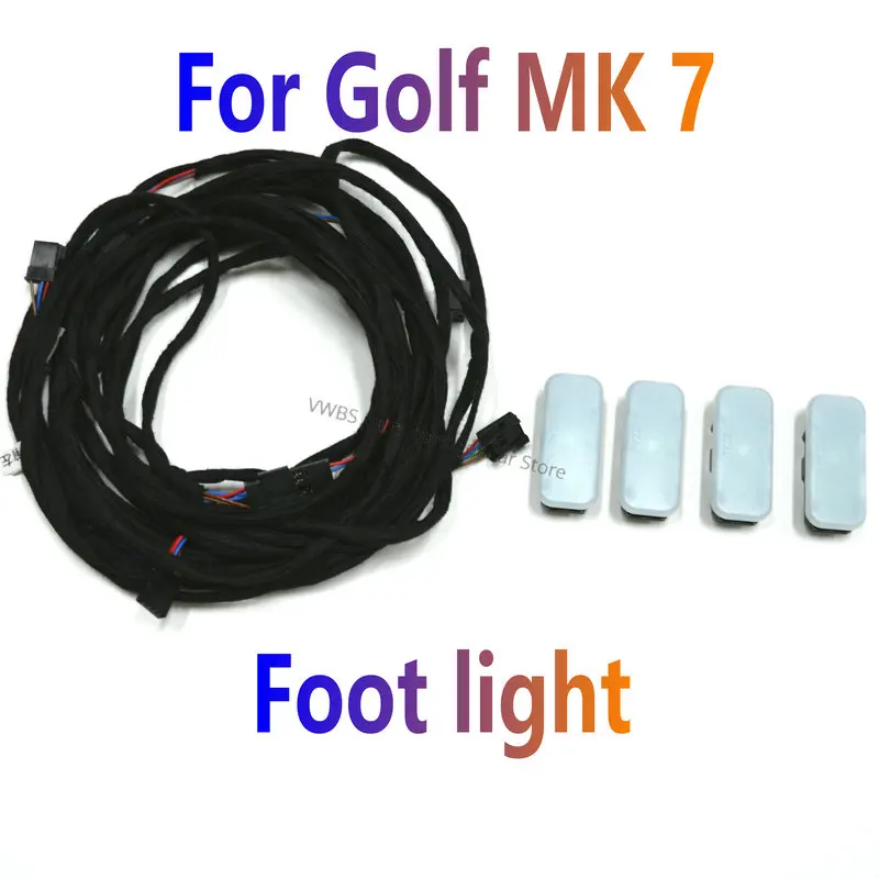 

V W MQB platform model upgrade foot socket light-armrest light-hand clasp light-storage box light For Golf MK7 Passat Tiguan
