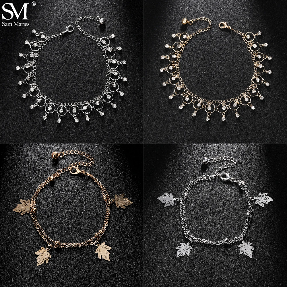 Bohemian Crystal Beach Foot Anklet Gold Silver Color Summer Leg Bracelet Adjustable Charm Tassel Feet Chain Women Jewelry Gift Bohemian Crystal Beach Foot Anklet Gold Silver Color Summer Leg Bracelet Adjustable Charm Tassel Feet Chain Women Jewelry Gift