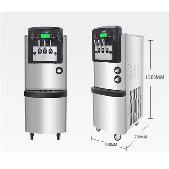 

Support pizza cone system illigent automatic Soft ice cream machine commercial ice cream maker with airpump precool