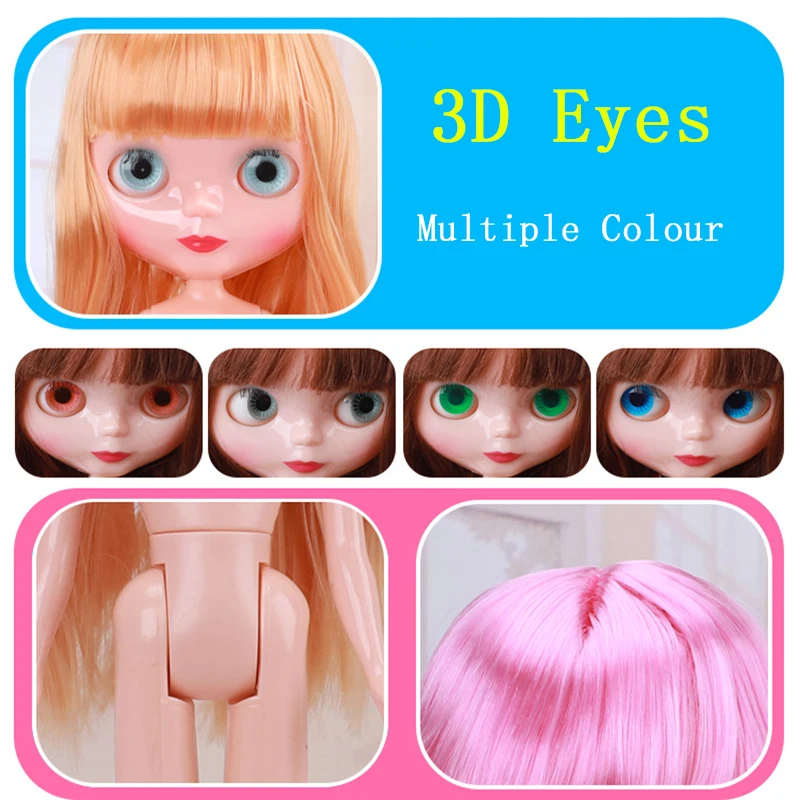 Куклы блайз 1/6 30 см 7 игрушки на шарнирах для девочек BJD куклы мода 3D глаза голые