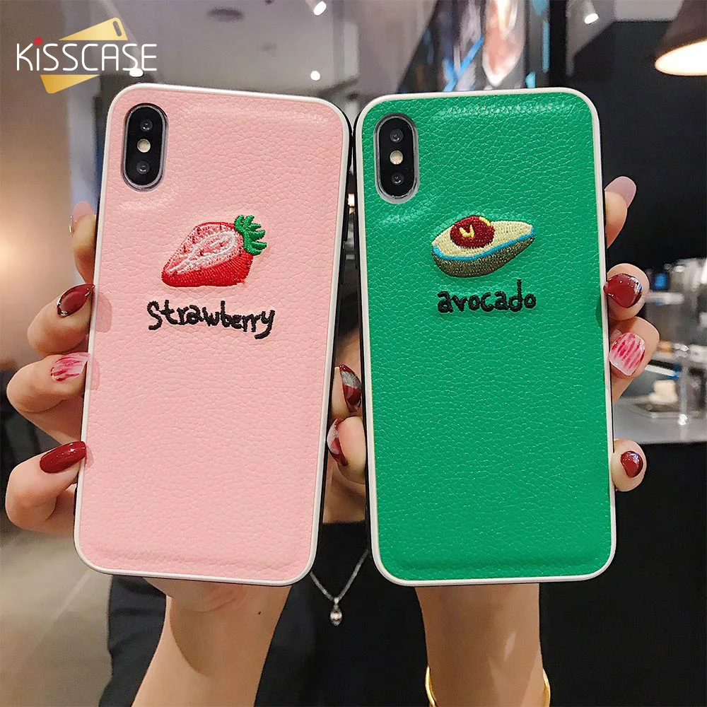 Чехол KISS с милым фруктовым узором чехол для телефона iphone XR XS MAX X 7 8 мягкий s 6 6S Plus