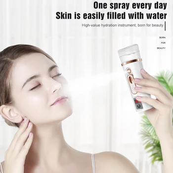 

25ml Mini Face Nebulizer Protable Facial Beauty Steamer Face Spa Handy Humidifier Three-in-one Skin Tester Rechargeable New