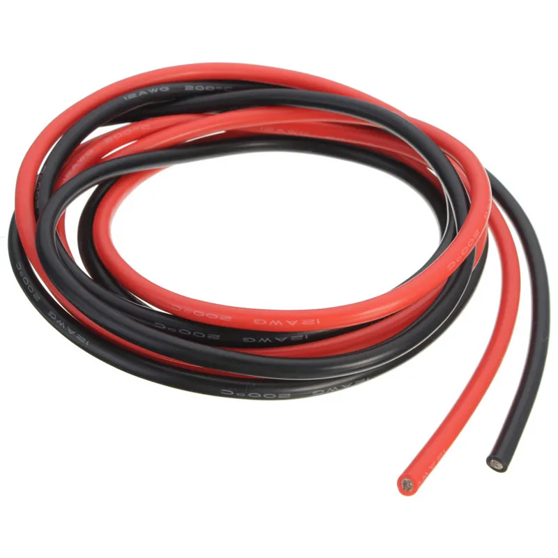 2 м 12/16/18/20/26/28/30AWG 1 м черный+ 1 м красный силиконовый провод SR провод гибкий многожильный медный два провода электрические кабели