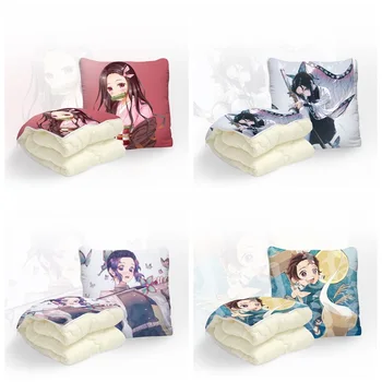 

Devil's Blade Anime Home Textile Demon Slayer Kimetsu No Yaiba Pillow Air Conditioner Is Dual Use Autumn And Winter Thin Quilt