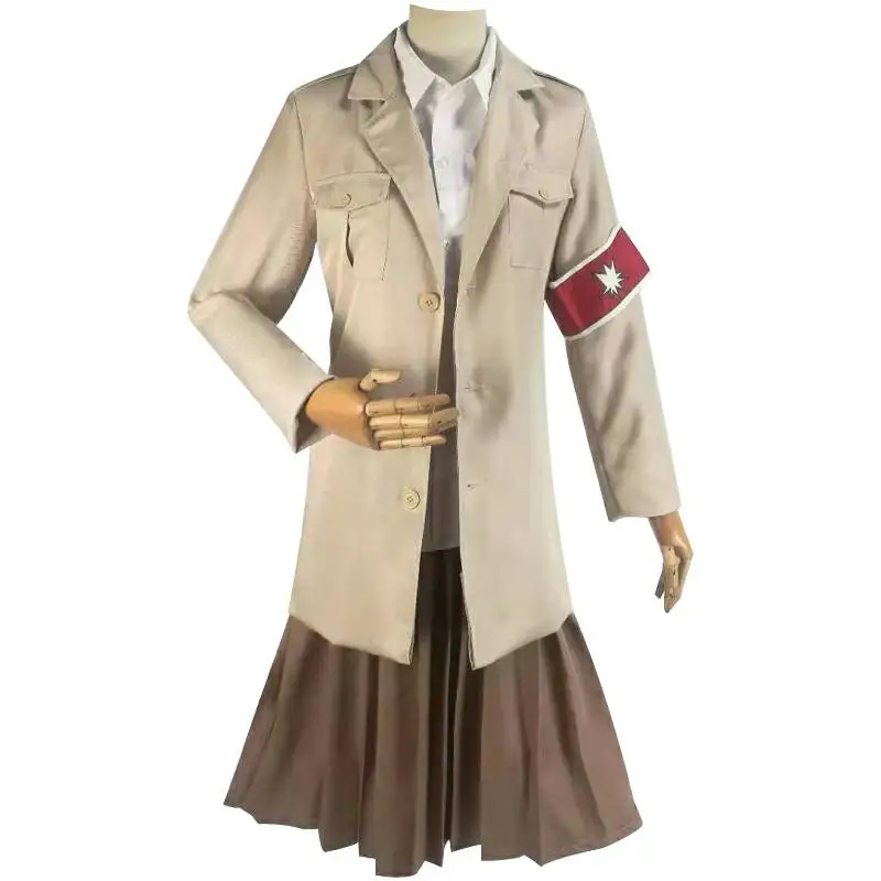 

New Arrival Attack on Titan Eldian Warrior Unit Pieck Cosplay Costume Eldian Dress