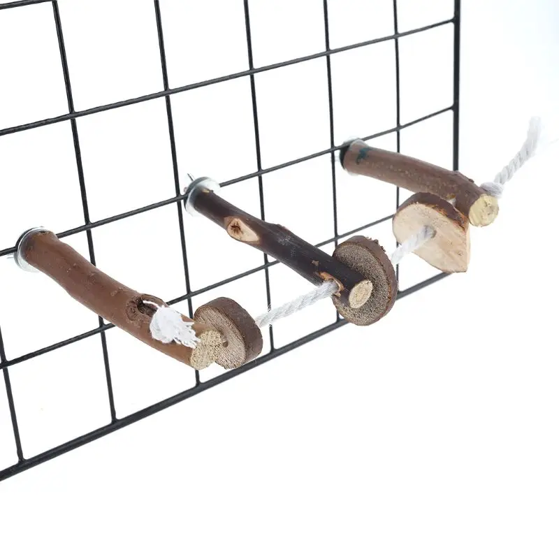 Pet Bird Parrot Stand Frame Rope Toys Parakeet Cockatiel Cage Ladder Climbing Hammock Toy Bird Supplies