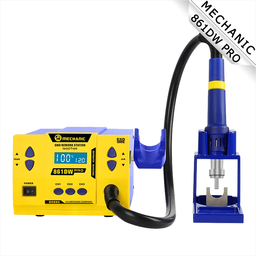 

Hot Air Rework Station MECHANIC 861DW Pro 1000W Lead Free Heat Gun DIgital BGA Soldering Station for Phone PCB Welding Repair