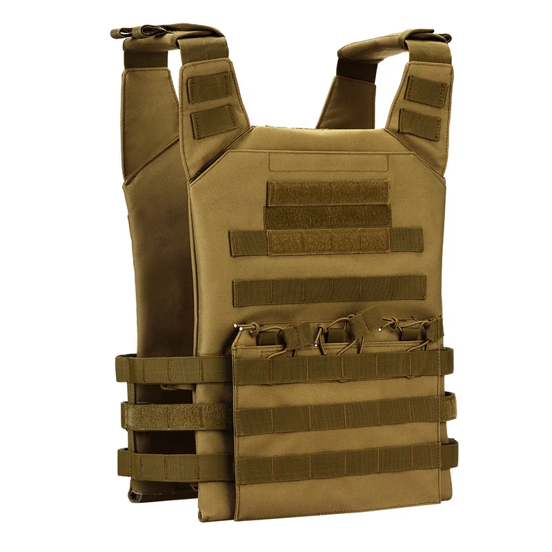 Мужской тактический жилет Molle Combat assaft Plate Carrier, военные жилеты для охоты, жилет Colete Tatico Gilet Tactique Sport - Цвет: Хаки