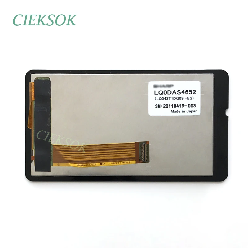 LQ0DAS4652 4,3 дюймовый ЖК-экран с сенсорным цифровым преобразователем LQ043T1DG09-ES для gps-навигатора