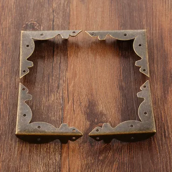 

4Pcs 46mm Antique Bronze Wood Box Feet Leg Corner Protector Guard Metal Crafts Decorative Bracket For Furniture Hardware