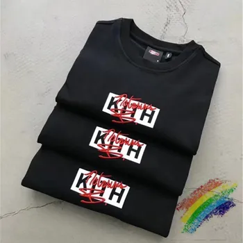 

Oversized Embroidery Box Kith Tee T shirt Men Women 1:1 High-Quality Streetwear HIP-HOP KITH t-shirt