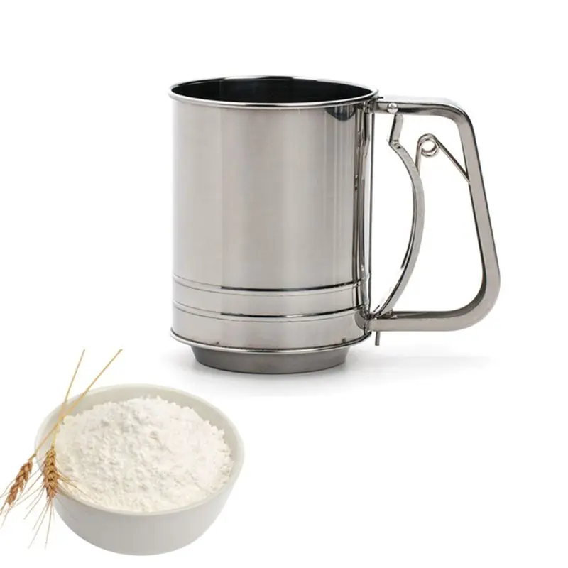 

Handheld Baking Cake Tool Stainless Steel Hand Flour Powder Mesh Cup Sieve Shaker，flour，The kitchen，filter E65B