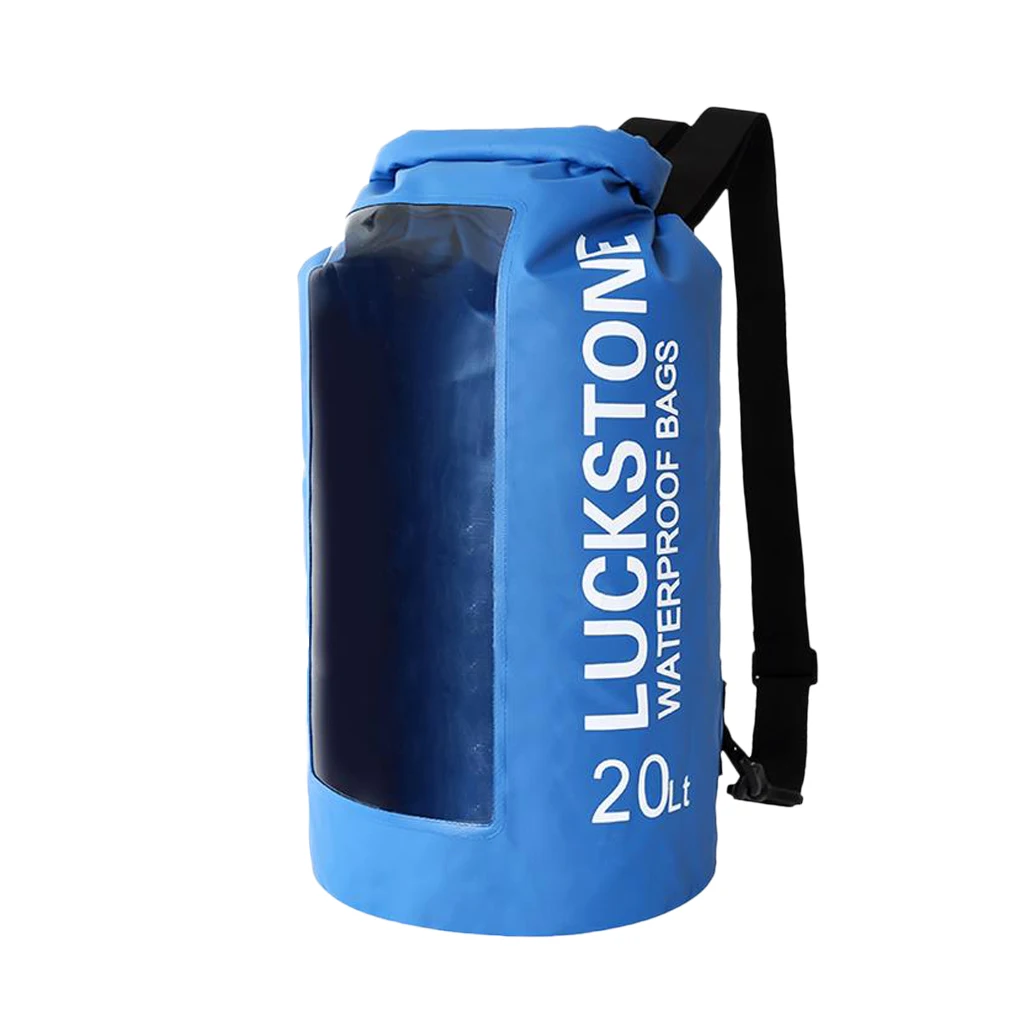 10L/20L Водонепроницаемый сухой мешок-рулон верхней сухой компрессионный мешок сохраняет снаряжение сухим для каякинга, пляжа, рафтинга, гребли, плавания