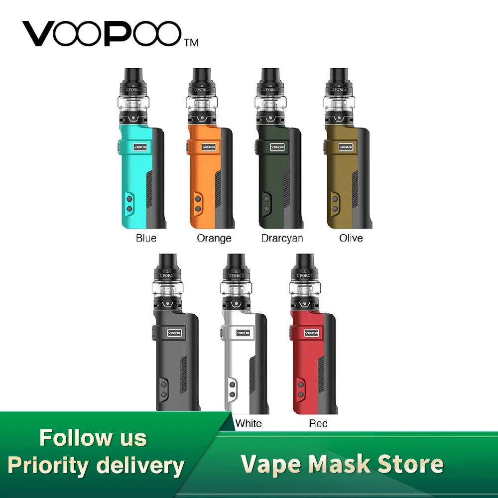 Новый оригинальный VOOPOO REX 80 Вт TC комплект с 2 мл/5 мл UFORCE танк и s-образный корпус E-cig Vape комплект без 18650 батареи VS Drag 2/Drag Mini