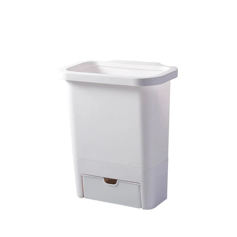 Кухонный шкаф дверь подвесная корзина для мусора удобный Чан для мусора кухня мама хороший помощник с ящиком контейнер для мусора - Цвет: White-Drawer - Front