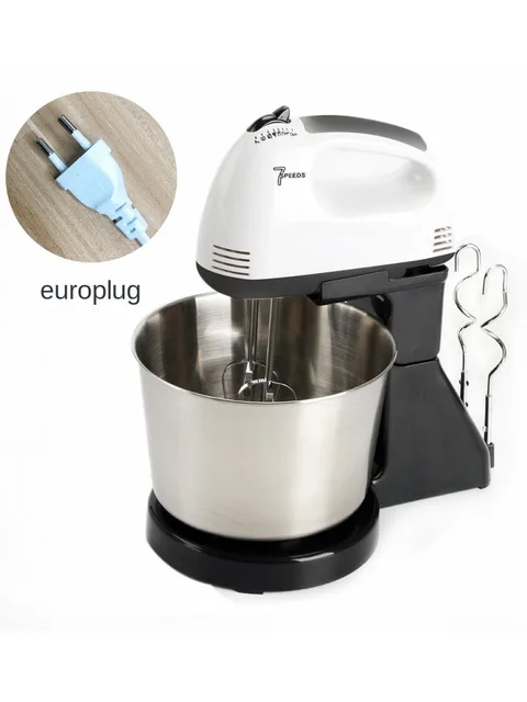 110 V to 220 V Electric Household Desktop Egg Cream and Batter Handheld Hand Mixer Milk Frother Stand Mixer Food Mixer European plug 220V