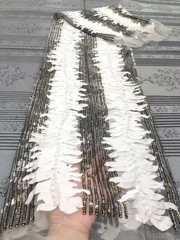 

Best Quality blue African Tulle 3d Lace Fabric High Quality Embroidery French Net Mesh 2020 Nigeria Lace For Wedding Party