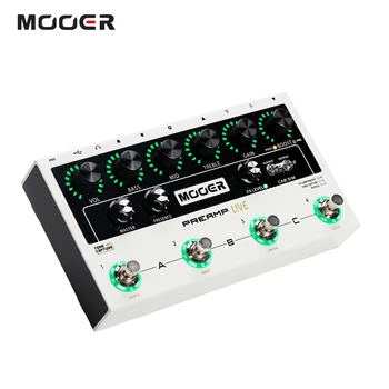 

MOOER PREAMP LIVE Digital Preamp Pedal Preamplifier12 Channels Pre & Post Booster 3-Band EQ Speaker with MIDI IN/OUT XLR Output
