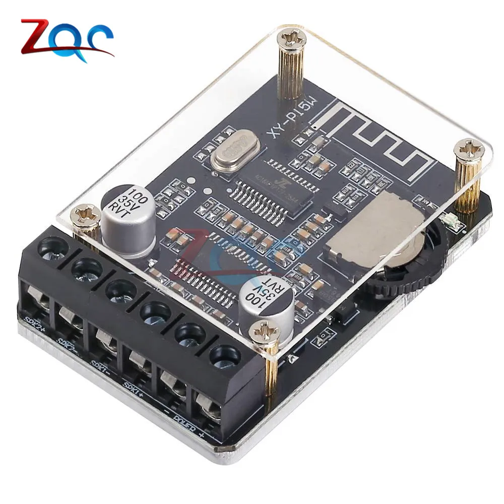 10 Вт/15 Вт/20 Вт/30 Вт/40 Вт стерео bluetooth усилитель доска 12 V/24 V Высокое Мощность цифровой модуль усилителя XY-P15W - Цвет: XY-P15W With Case