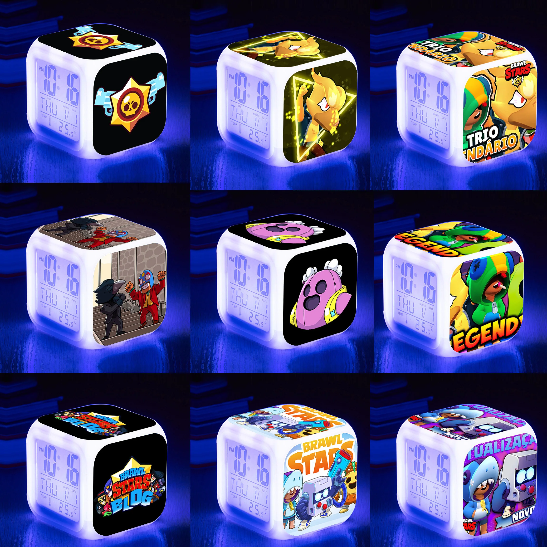 Reloj despertador de estrella de dibujos animados para chico, despertador Digital con luz LED, juguetes para chico, Mesa de Color variable, wekker