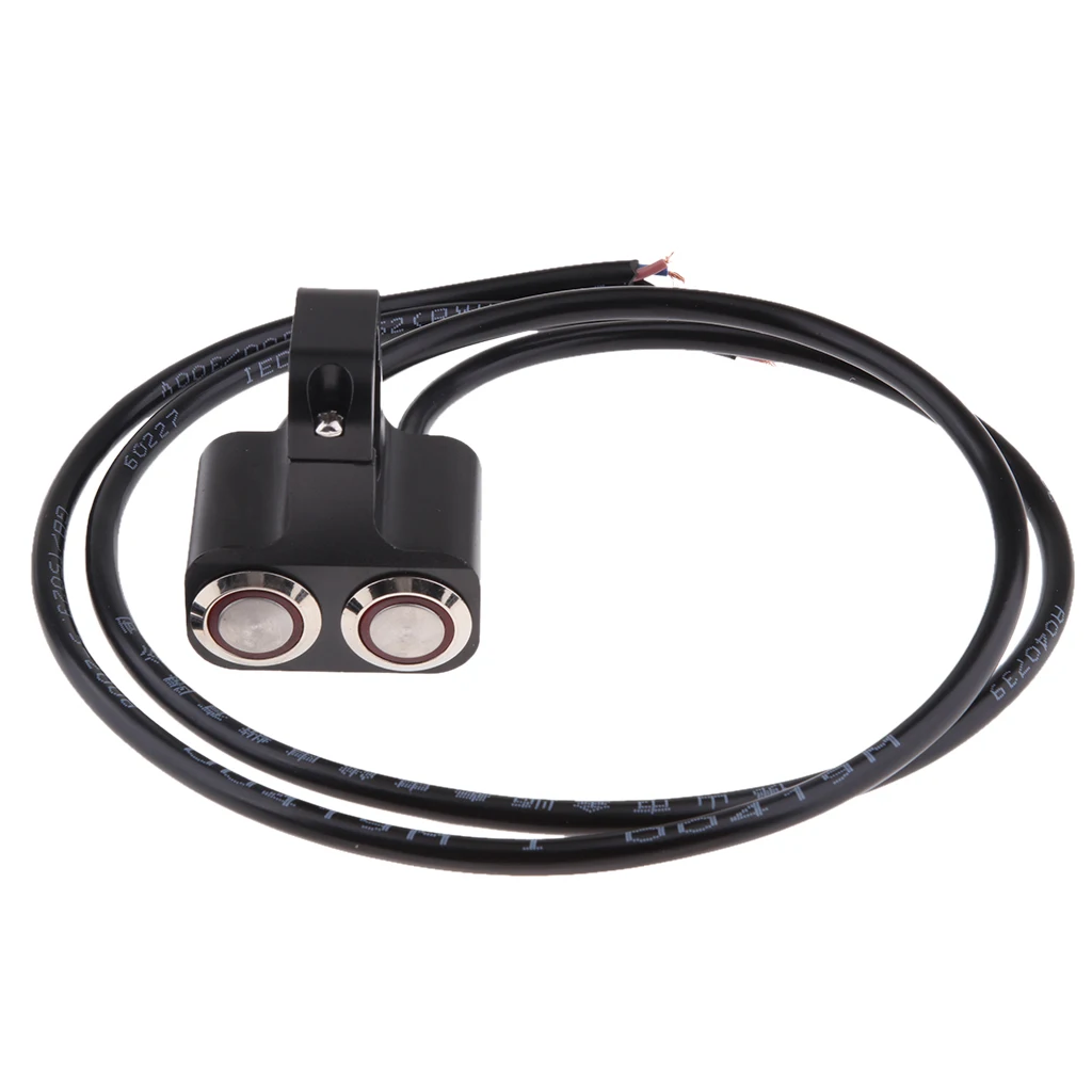 25mm Handlebar Motorbike LED Switches Horn Brake Kill Stop ON-OFF