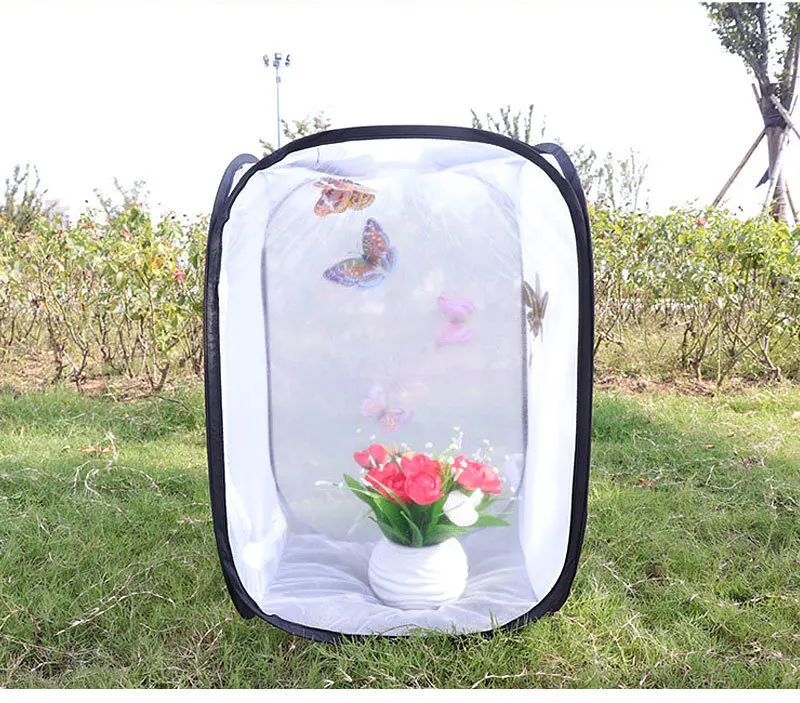 Foldable Garden Plant Grow Tent Garden Anti-Pest Network Transparent Insect Inspection Box Gardening Supplies Invernadero