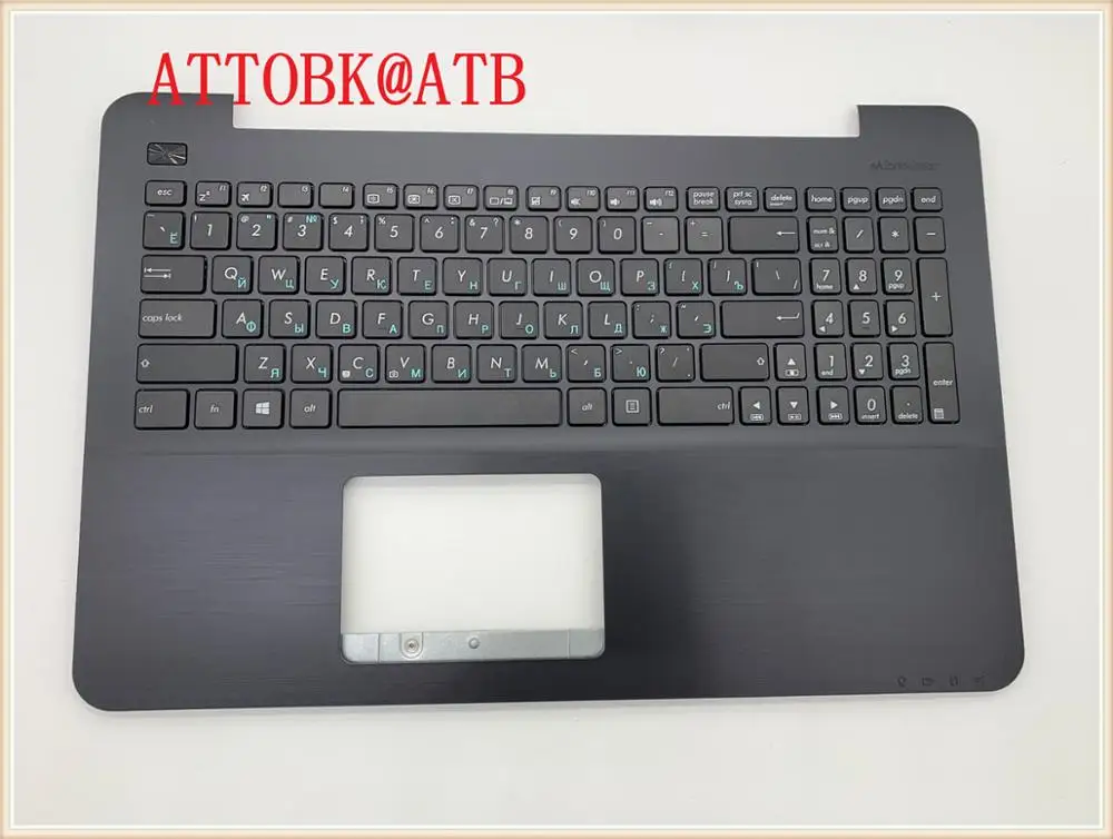 Новая русская клавиатура для ноутбука Asus X555 X555L A555L F555L R556L VM510L W519L Y583L R556 W509 клавиатура Упор для рук крышка с C - Цвет: Черный