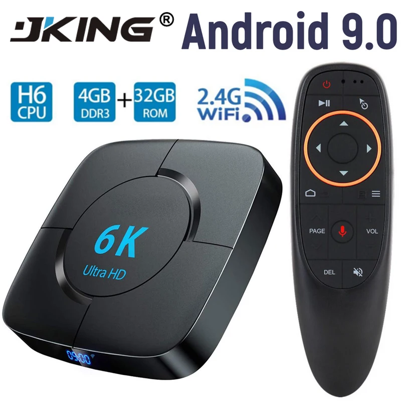 

Android 9.0 4G 64G TV BOX 6K Youtube Google Assistant 3D Video TV receiver Wifi Bluetooth TV Box Play Store Smart Set top Box