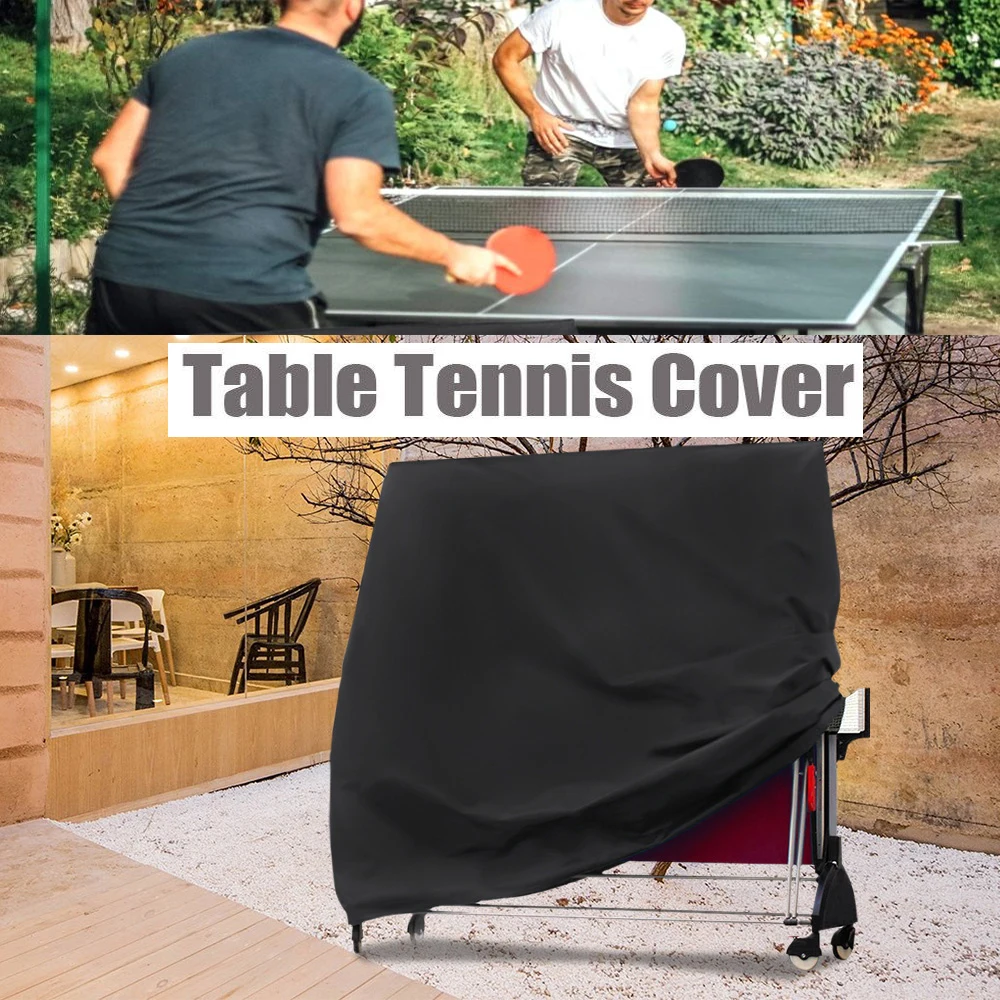 New Ping Pong Outdoor Table Dust Covers Protector 210D Heavy Duty Waterproof UV Resistant Tennis PingPong Table Storage Cover