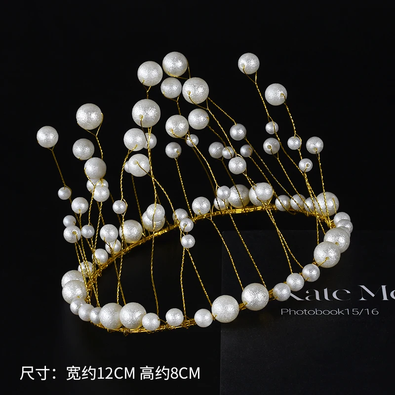 Pearls Crown Cakelove 1 шт. сердце белое перо Сердце торт, топперы, капкейки десерт Топпер День рождения украшение для свадебного торта праздничные Вечерние - Цвет: Pearls Crown