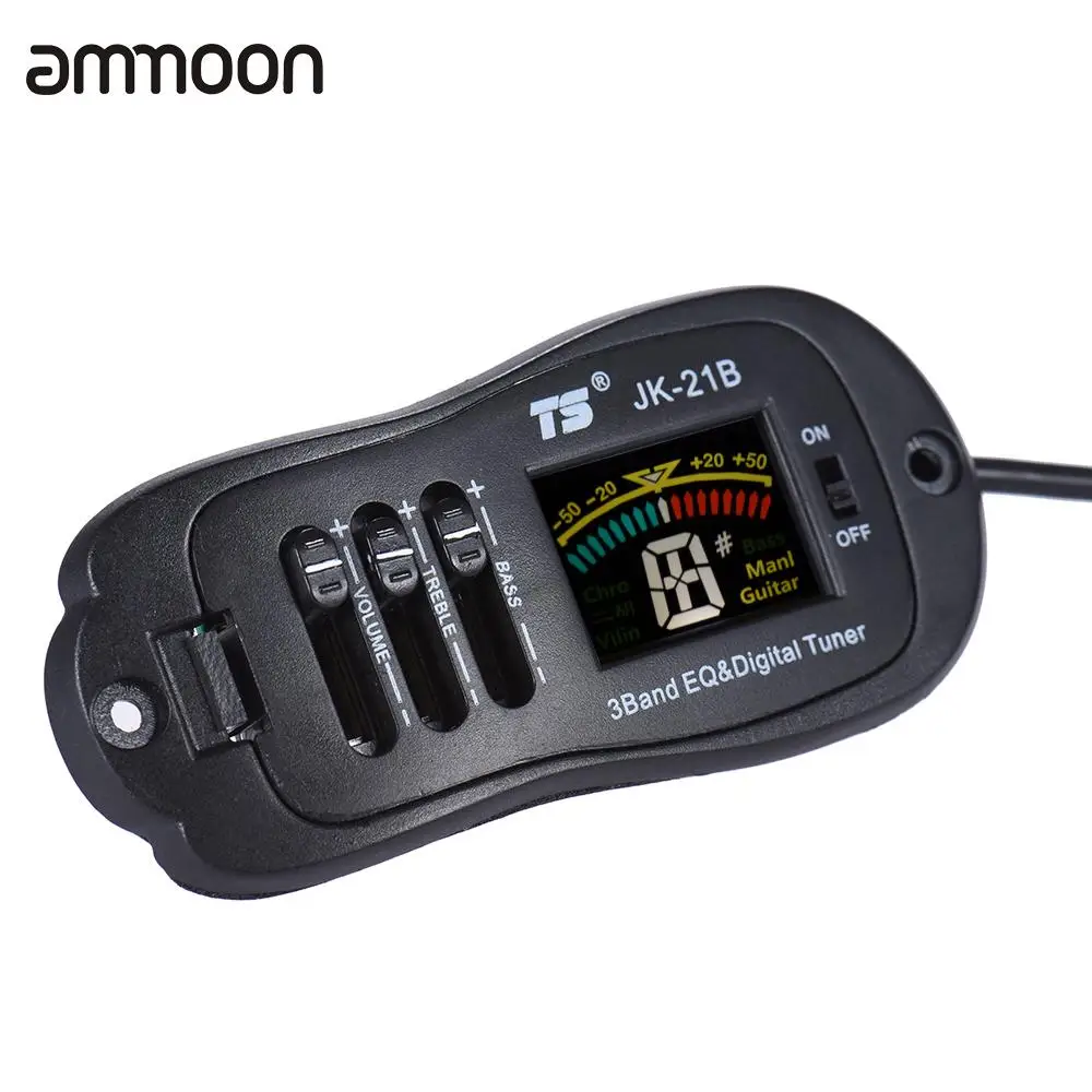 Acoustic Guitar Piezo Pickup 3 Bands EQ Equalizer Preamp System with LCD Dispaly Digital Tuner | Спорт и развлечения