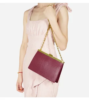 

Metal Buckle Chain Small Square Bag Women's 2019 New Fashion Shoulder Oblique Fall Ladies Bags