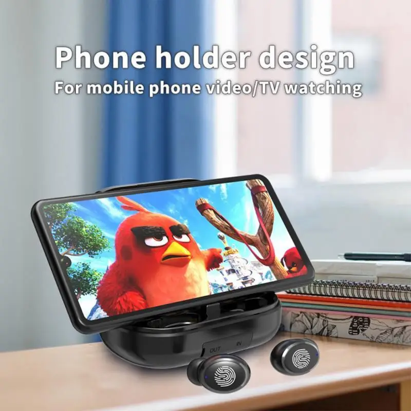 Беспроводная bluetooth-гарнитура с сенсорным управлением 5,0, Hifi наушники с микрофоном, Bluetooth гарнитура с двумя ушами, стерео телефон с зарядным устройством