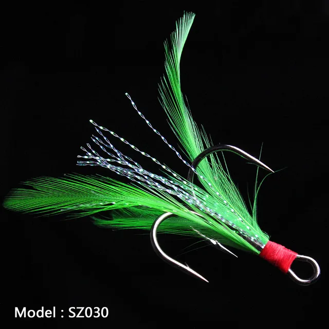 20pcs/lot Fish hook 2 4 6 8 10# Black /Red Fly Fishing Hook with 25 Colors Feather Fishing Tackle High Carbon Steel Barbed Hooks SZ030