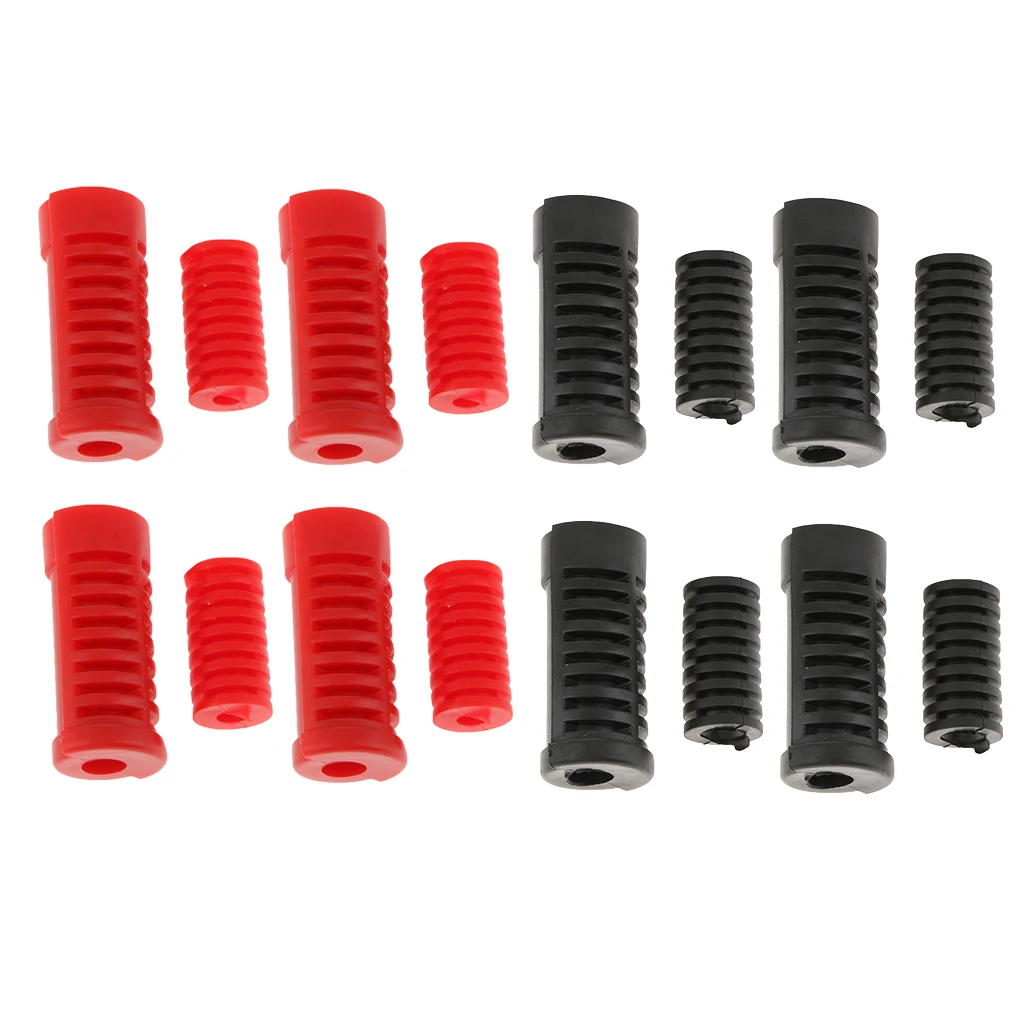 16Pcs Motorcycle Gear Shift Lever Rubber Sleeve / Rubber Shifter Lever Boot Shoe Protector Cover Shell Black + Red