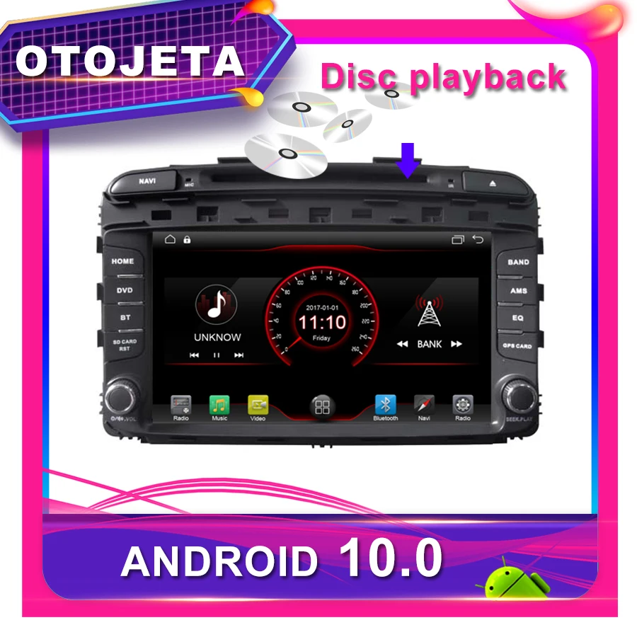 OTOJETA Автомобильный DVD Android 10,0 Автомобильный gps для KIA SORENTO 9 дюймов Автомобильный Радио мультимедийная лента рекордер bluetooth навигация