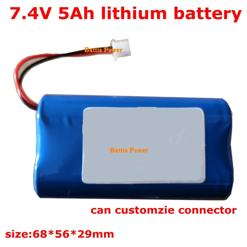 Реальная емкость литий-ионный аккумулятор 2S 7,4 v 26650 5000mAh с печатной платой 6v 8v 9v для светодиодный светильник, динамик, велосипед, радиоуправляемые игрушки, автомобильный усилитель