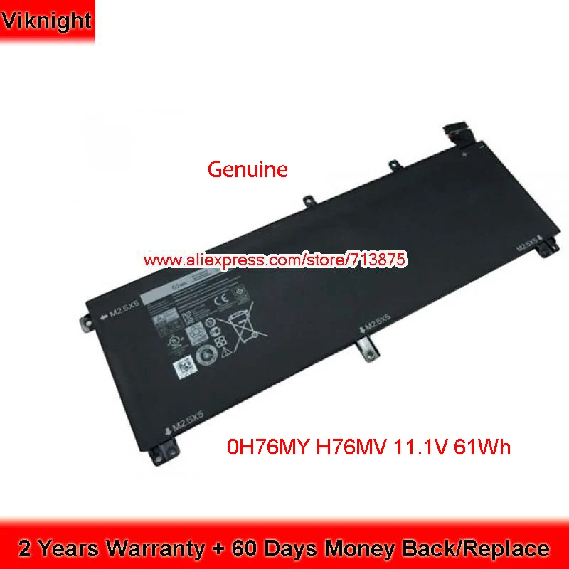 Оригинальный аккумулятор 07D1WJ 0H76MY H76MV T0TRM Y758W для Dell Precision M3800 XPS 15 9530 XPS15D 7728T 11 1 V