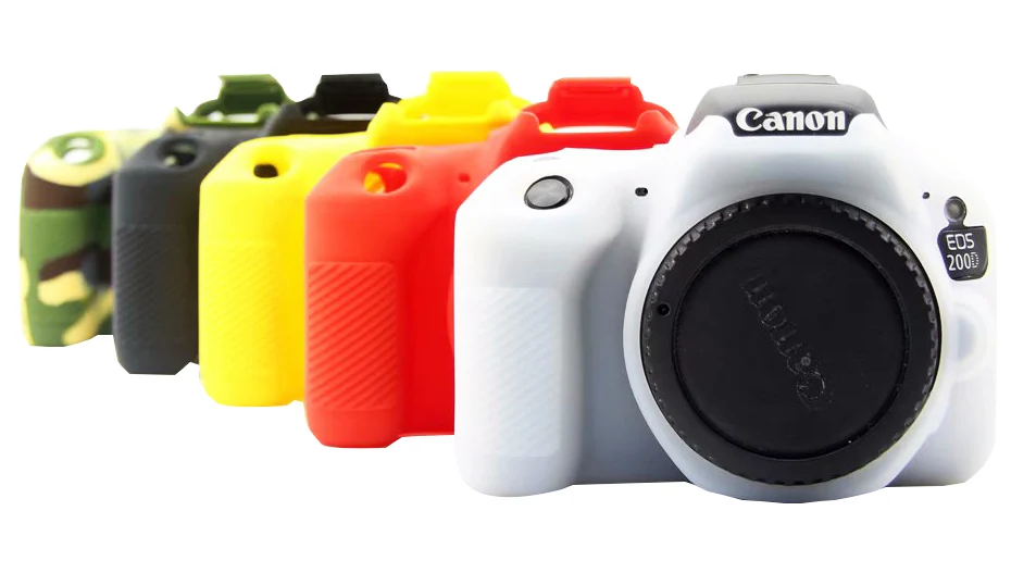 FOTOFLY сумки для камеры Canon EOS 200Dii Мягкий силиконовый чехол цвет резиновый чехол сумка для Canon EOS 200D II 2 защитные аксессуары