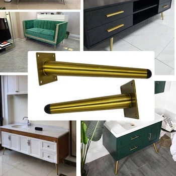 

4PCS Golden Stainless Steel Sofa Legs Cupboard Cabinets Furniture Feet Stand Sofa Cupboard Cabinet Furniture Leg Feet