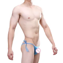 Мужская Соблазнительная прозрачная из тюли трусики бикини мужские бандажные купальные шорты нижняя часть экзотического белья трусы пляжные для солнечных ванн нижнее белье для геев