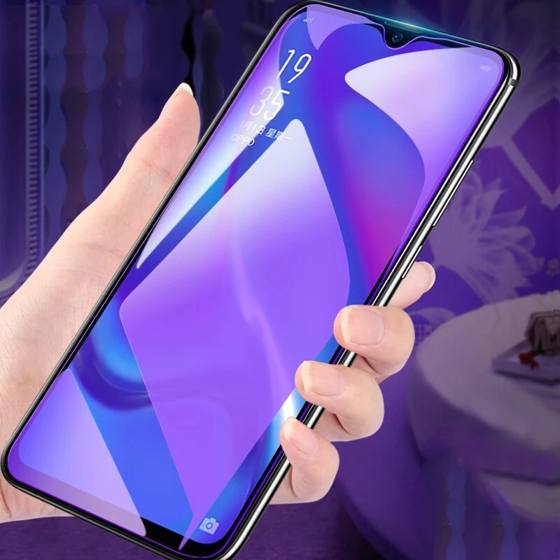 Закаленное стекло для OPPO F11 Pro с защитой от синего излучения и отпечатков пальцев